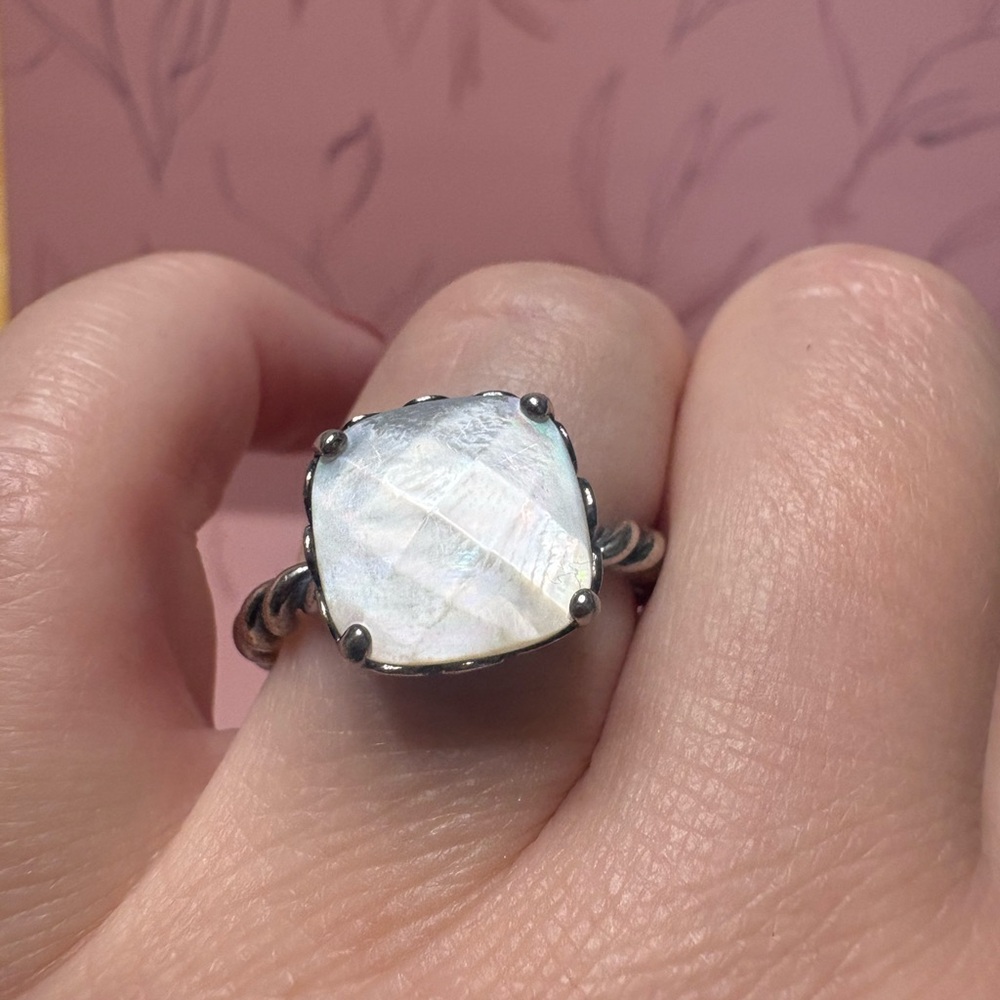 Pandora Silver Mother of Pearl Ring